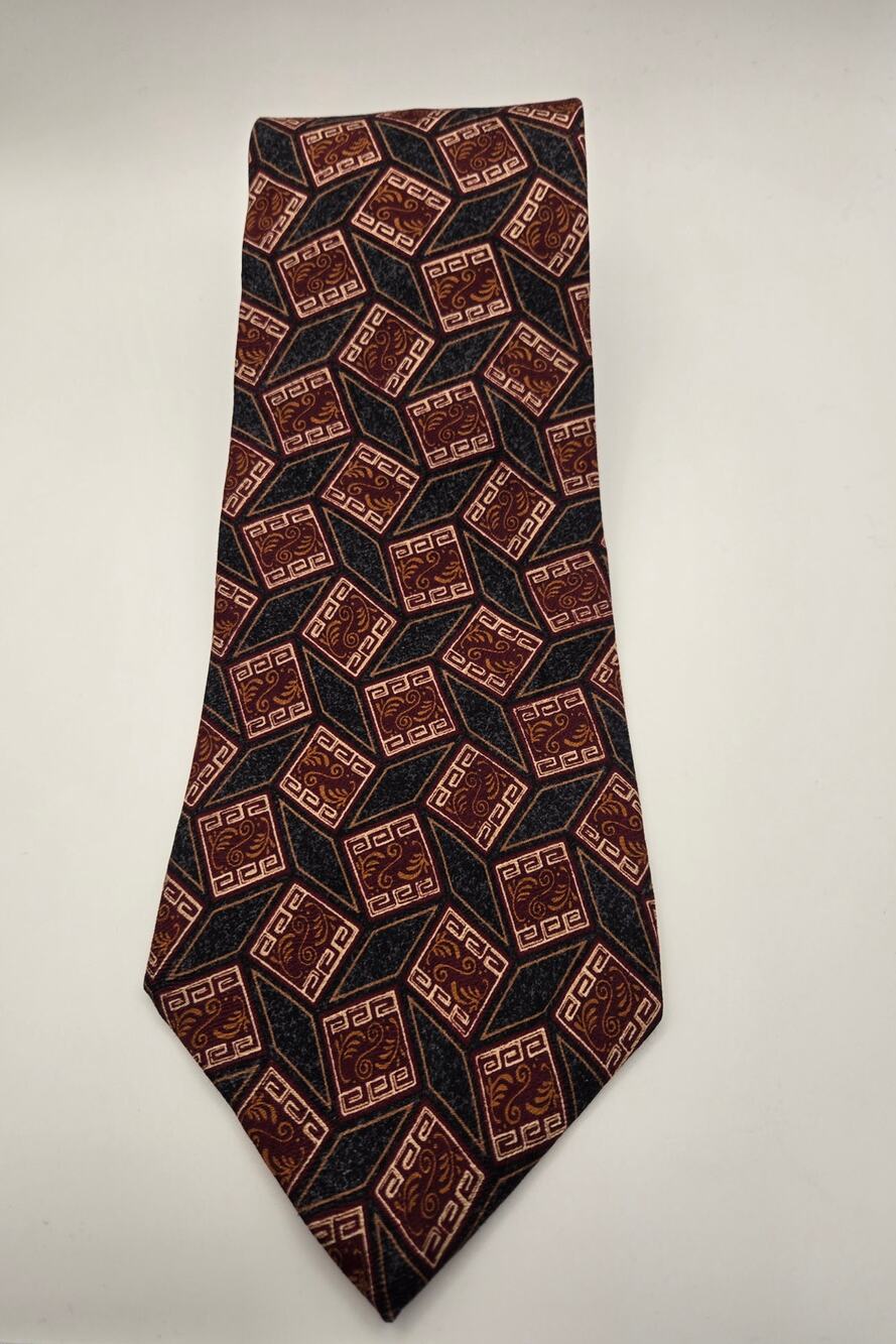 UNICEF geometric logo/abstract pattern necktie